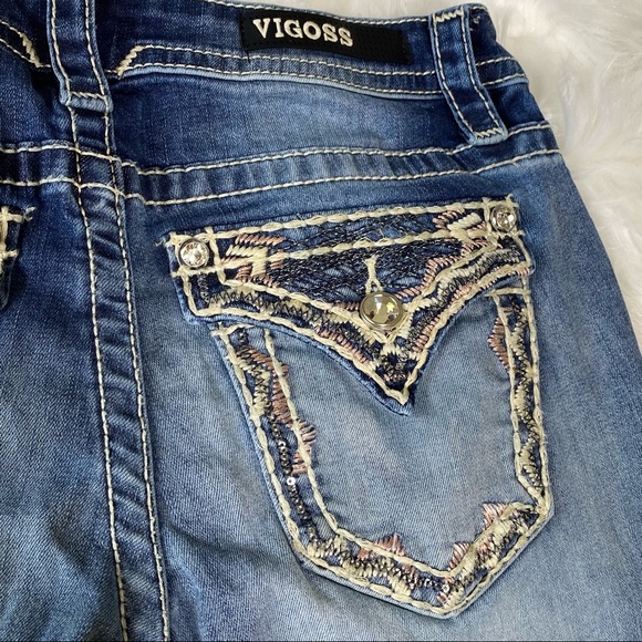 Vigoss Jeans Heritage Embellished Capri Rhinestone - Picture 9 of 10